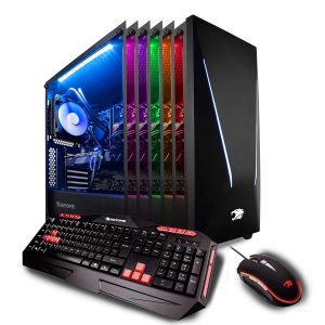 iBUYPOWER Gaming PC Desktop Trace 9220 Liquid Cooled Overclockable i7-8700K, NVIDIA Geforce RTX 2070 8GB, Z370 Motherboard, 16GB RAM, 1TB HDD, 240GB SSD, AC WiFi, Win 10 64-bit, RGB Case, VR Ready